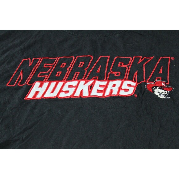 Nebraska Huskers Embroidered T Shirt Adult Unisex Size LARGE Champion - Picture 1 of 7